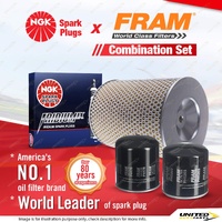 NGK Iridium IX Spark Plugs Fram Filter Service Kit for Holden Shuttle WFR51 2.0L