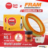 NGK Standard Spark Plugs+Filter Kit for Holden Calais Commodore VB VC VH VK LPG