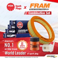 NGK Iridium IX Spark Plugs + Filter Kit for Holden Calais Commodore VB VC VH VK