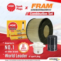 NGK Standard Spark Plugs+Filter Kit for Toyota Landcruiser FJ60 62 70 73 75 LPG