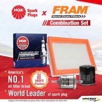 NGK Iridium IX Spark Plugs + Fram Filter Service Kit for Nissan Pulsar N15 1.6L
