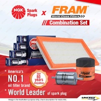 NGK Iridium IX Spark Plugs Fram Filter Kit for Holden Calais Statesman VQ VR VS