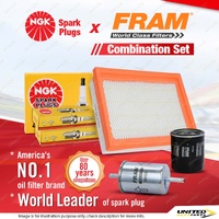 NGK Standard Spark Plugs Fram Filter Kit for Holden Commodore VN Statesman LPG