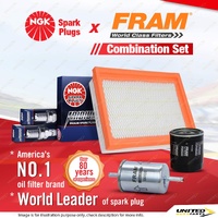 NGK Iridium IX Spark Plugs + Filter Kit for Holden Calais Commodore VG VP VR VS