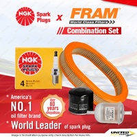 NGK Standard Spark Plugs Fram Filter Service Kit for Ford Laser KA KB Meteor GA