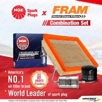 NGK Iridium IX Spark Plugs Fram Filter Kit for Ford Capri SA Laser KC Meteor GC