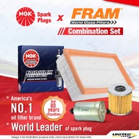 NGK Iridium IX Spark Plugs + Fram Filter Service Kit for BMW 318i E30 1.8L 83-88