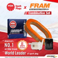 NGK Iridium IX Spark Plugs Fram Filter Service Kit for Mitsubishi Nimbus UA 1.8L