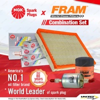 NGK Iridium Spark Plugs Fram Filter Kit for Holden Crewman VY VZ Statesman WK WL