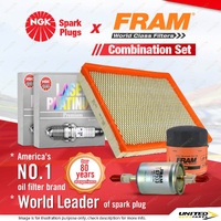 NGK Platinum Spark Plugs+Filter Kit for Holden Calais Commodore VT VU VX VY LPG