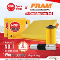 NGK Standard Spark Plugs Fram Filter Kit for BMW 730iL 735iL 740iL E38 840Ci E31