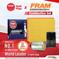 NGK Iridium IX Spark Plugs Fram Filter Kit for VW Golf Mk III IV Vento 1H