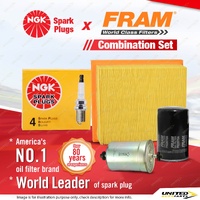 NGK Standard Spark Plugs Fram Filter Kit for Volkswagen Golf Mk III IV Vento 1H