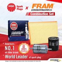 NGK Iridium IX Spark Plugs + Fram Filter Service Kit for Holden Astra TR 1.6 2.0