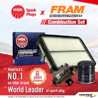 NGK Iridium IX Spark Plugs Fram Filter Service Kit for Toyota Corolla AE101 1.6L