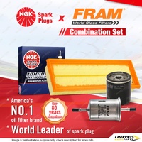 NGK Iridium IX Spark Plugs + Fram Filter Service Kit for Citroen Xantia X2 VSX