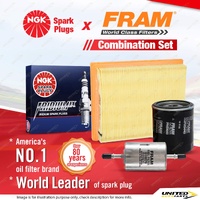 NGK Iridium IX Spark Plugs + Fram Filter Service Kit for Holden Barina SB 1.6L
