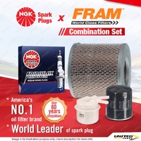 NGK Iridium IX Spark Plugs + Fram Filter Kit for Toyota 4 Runner RN130 2.4L