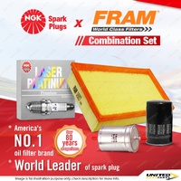 NGK Platinum Spark Plugs + Fram Filter Service Kit for Audi A3 8L S3 8L TT 8N