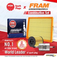 NGK Iridium IX Spark Plugs + Fram Filter Service Kit for Holden Astra TS 1.8L