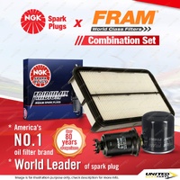 NGK Iridium IX Spark Plugs + Fram Filter Service Kit for Toyota MR2 SW20 2.0L