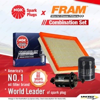 NGK Iridium IX Spark Plugs Fram Filter Service Kit for Ford Courier PD PE PG PH