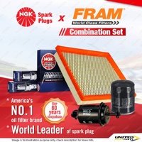 NGK Iridium IX Spark Plugs + Fram Filter Service Kit for Mazda Mpv LV 3.0L
