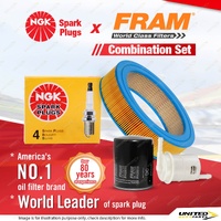 NGK Standard Spark Plugs Fram Filter Service Kit for Nissan 1600 510 Stanza A10