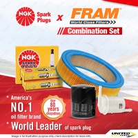 NGK Standard Spark Plugs+Filter Kit for Nissan 240C P230 240K C110 260C Skyline