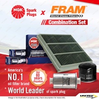 NGK Iridium IX Spark Plugs + Filter Kit for Mitsubishi Magna TR TS Verada KR KS