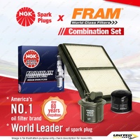 NGK Iridium IX Spark Plugs Fram Filter Service Kit for Honda Civic EG EH CRX EG