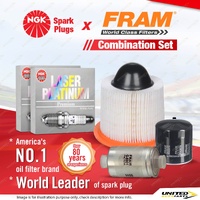 NGK Laser Platinum Spark Plugs + Fram Filter Service Kit for Ford Falcon AU 5.6L