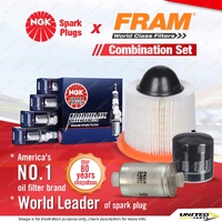 NGK Iridium IX Spark Plugs + Fram Filter Service Kit for Ford Falcon AU 5.6L