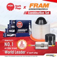 NGK Iridium IX Spark Plugs + Fram Filter Service Kit for Ford Mustang Cobra 4.6L