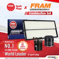 NGK Iridium IX Spark Plugs + Filter Kit for Subaru Forester SG9 Impreza GDE GGE