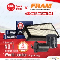 NGK Iridium IX Spark Plugs+Filter Kit for Toyota Landcruiser Prado GRJ120R 4.0L