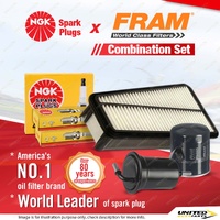 NGK Standard Spark Plugs Fram Filter Kit for Toyota Landcruiser Prado GRJ120 4.0