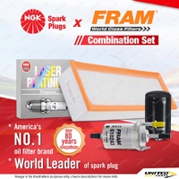 NGK Platinum Spark Plugs + Fram Filter Service Kit for Audi A3 8P TT 8J 07-15