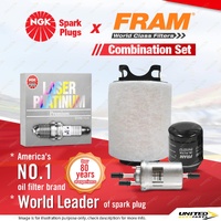 NGK Platinum Spark Plugs Fram Filter Service Kit for Volkswagen Golf Mk VI 1.4L