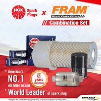 NGK Iridium IX Spark Plugs + Fram Filter Service Kit for Ford Falcon XG 4.0L