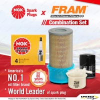 NGK Standard Spark Plugs Fram Filter Kit for Toyota Hiace YH50 51 53 61 63 71 73