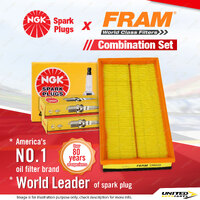 NGK Standard Spark Plugs & Fram Air Filter for Jeep Cherokee XJ 4.0L MX 6Cyl