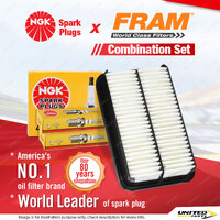 NGK Standard Spark Plugs & Fram Air Filter for Toyota Cresta GX81 2.0L 1G-FE
