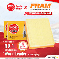 NGK Standard Spark Plugs & Fram Air Filter for Land Rover Range Rover 4.0L 4.6L