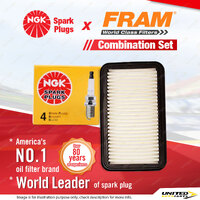 NGK Standard Spark Plugs & Fram Air Filter for Suzuki Swift EZ RS415 1.5L M15A