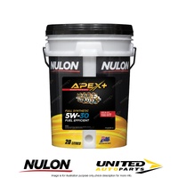 Nulon APEX+ 5W-30 Fuel Efficient 20L for FORD EcoSport 1.0L T/Engine. 13-17