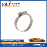 PAT ICON Series Hose Clamps - Solid Band Full Stainless 70-90mm Package of 10
