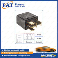 PAT Relay - 12 Volt 16 Amp 5 Terminals Changeover Relay Package of 1