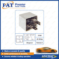 PAT Relay - 12 Volt 30 / 40 Amp 5 Terminals Changeover Relay Package of 1