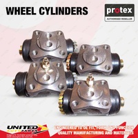 4x Front Protex Wheel Cylinders for Toyota Dyna 200 RU20 2.0L 5R 1977-1984